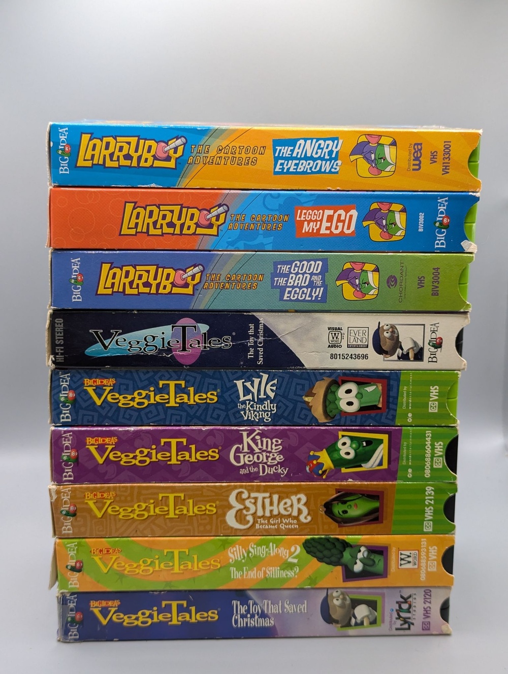 VeggieTales & LarryBoy VHS Lot 9 Big Idea Kids Christian Family Religious USA
